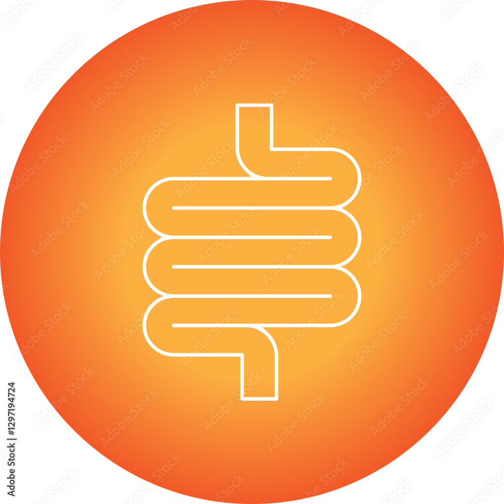 Intestines single vector icon illustration Intestines single vector icon illustration