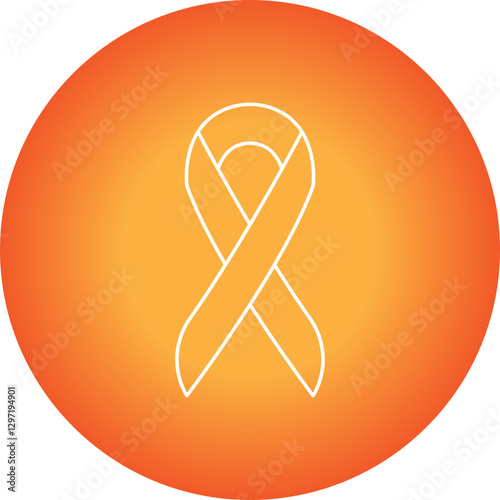 Ribbon single vector icon illustration