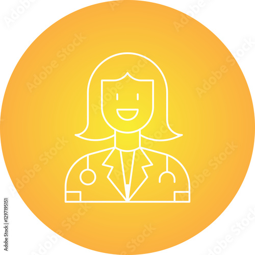 Doctors single vector icon illustration