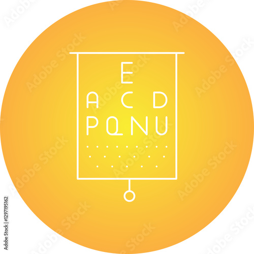 Eyes Checkup Board single vector icon illustration
