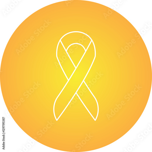 Ribbon single vector icon illustration