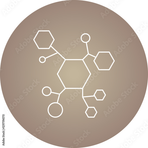 Molecular Structure single vector icon illustration