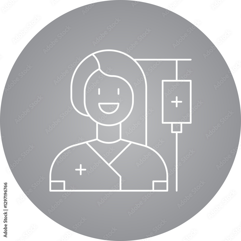 Female Patient single vector icon illustration Female Patient single vector icon illustration