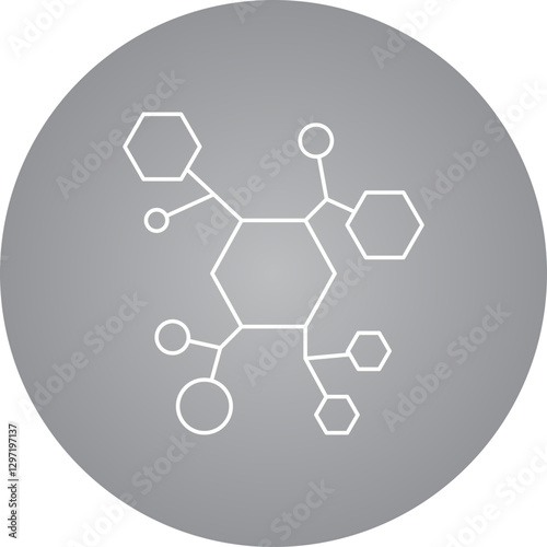 Molecular Structure single vector icon illustration