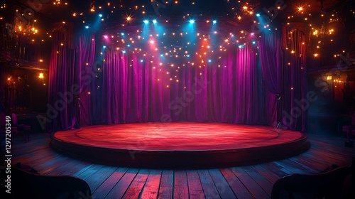 Broadway show stage with glowing ambiance high resolution hd design