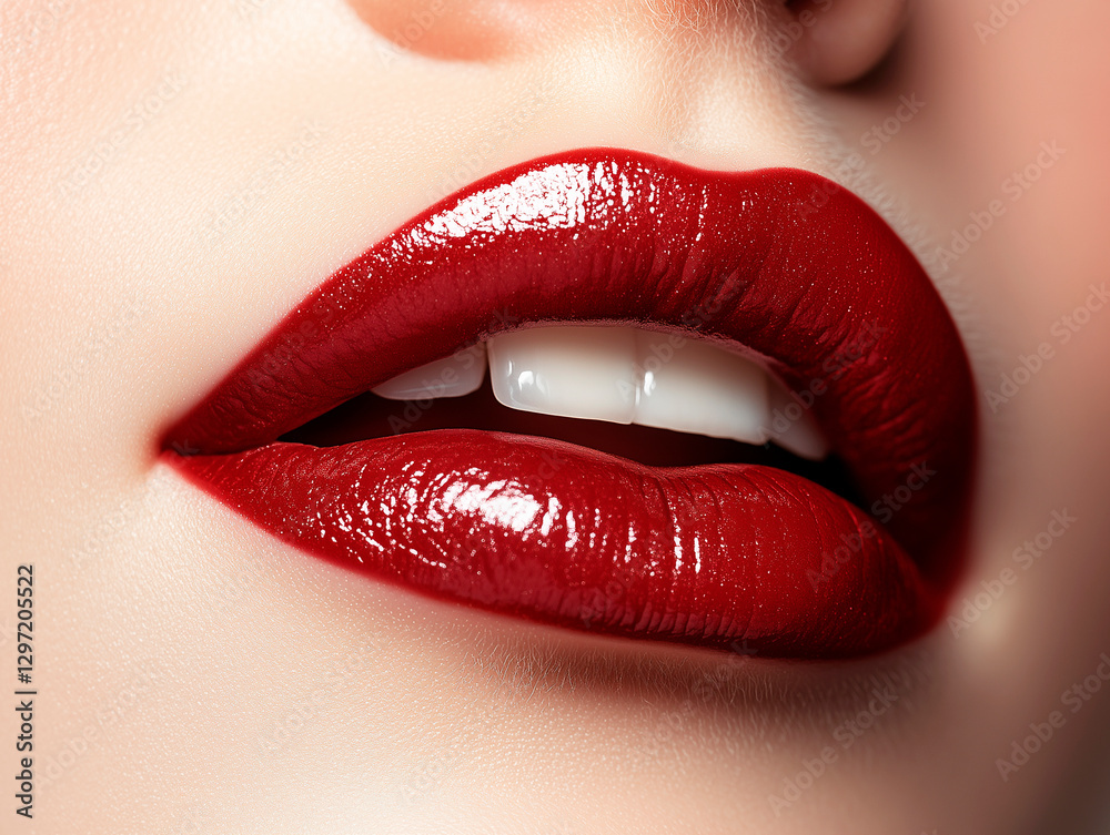 Obraz premium Red Lips Beauty Shot