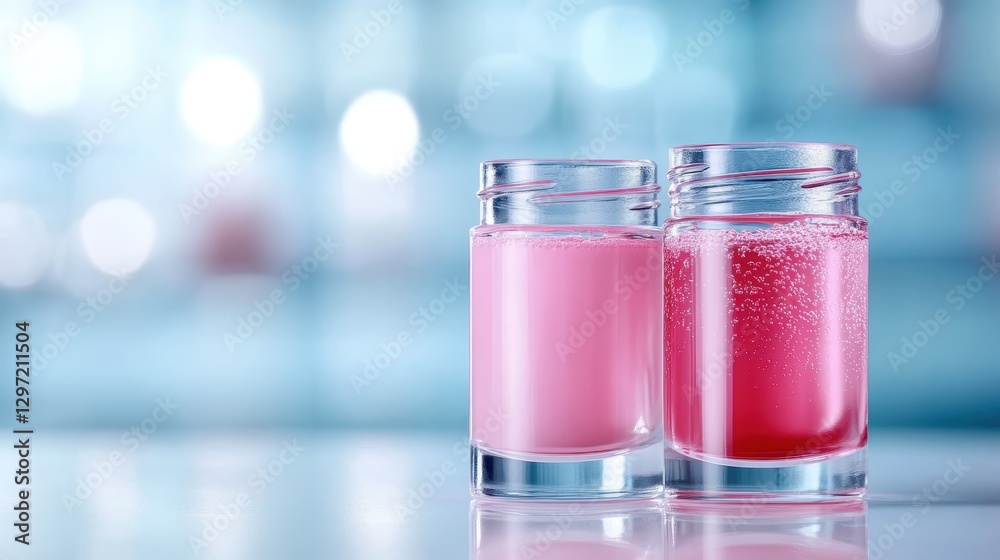 Two pink candles with bubbles on a clear surface glisten under soft light, evoking a sense of freshness and inviting relaxation, ideal for enhancing any home setting. Two pink candles with bubbles on a clear surface glisten under soft light, evoking a sense of freshness and inviting relaxation, ideal for enhancing any home setting.