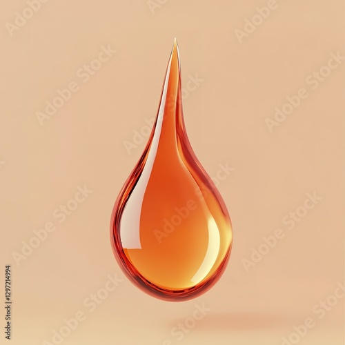 Drop of water on orange	
