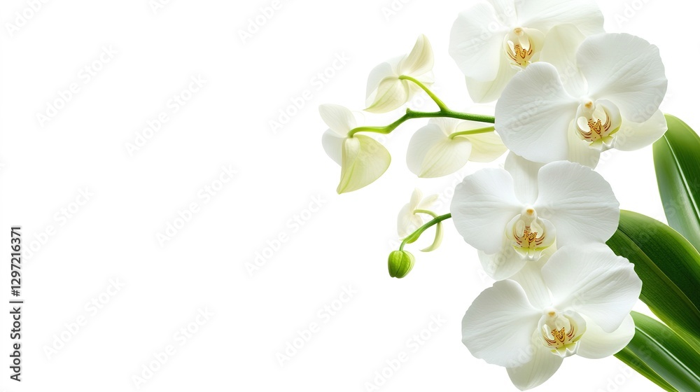 Obraz premium White orchid flowers 