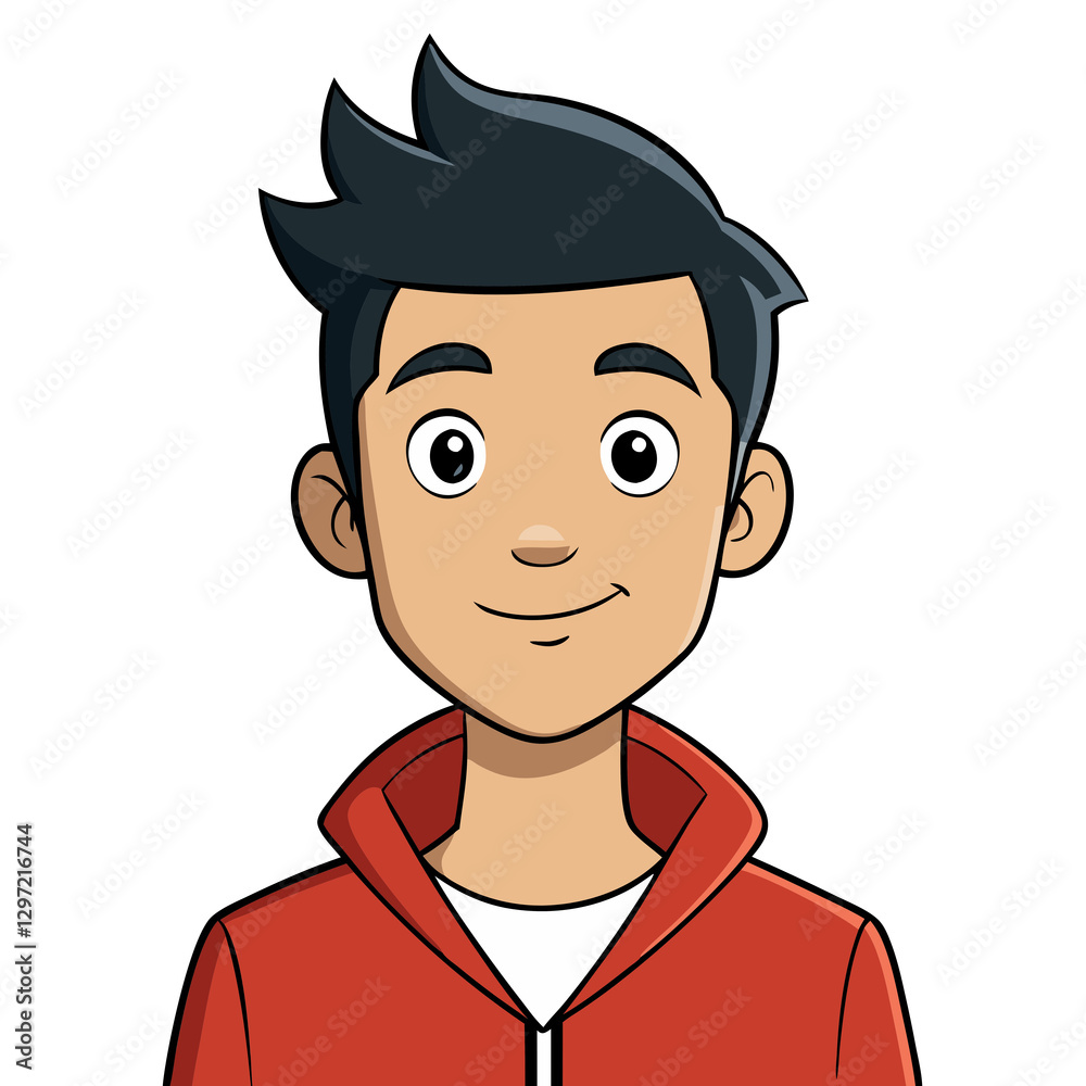 cartoon young man portre cartoon young man portre