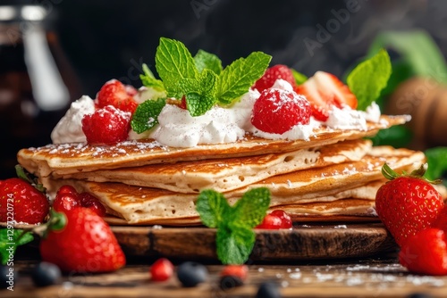 Pancakes food banner photo