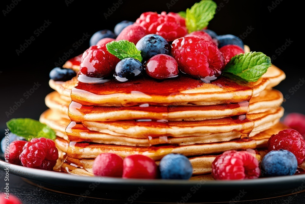 Pancakes food banner Pancakes food banner