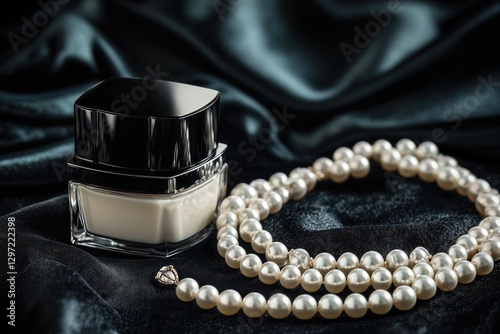 Luxury Cream and Pearls on Velvet photo