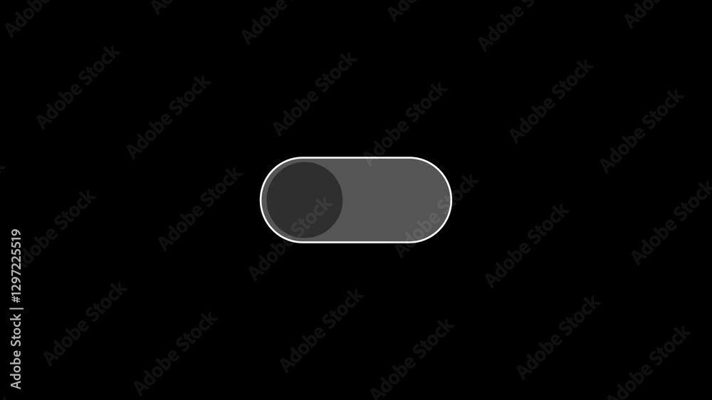 switch off on button animated. mobile phone toggle slider ui turn bar isolated video animation 4k switch off on button animated. mobile phone toggle slider ui turn bar isolated video animation 4k