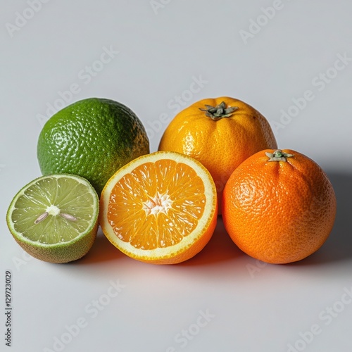 Citrus Fruits With Lime and Orange photo