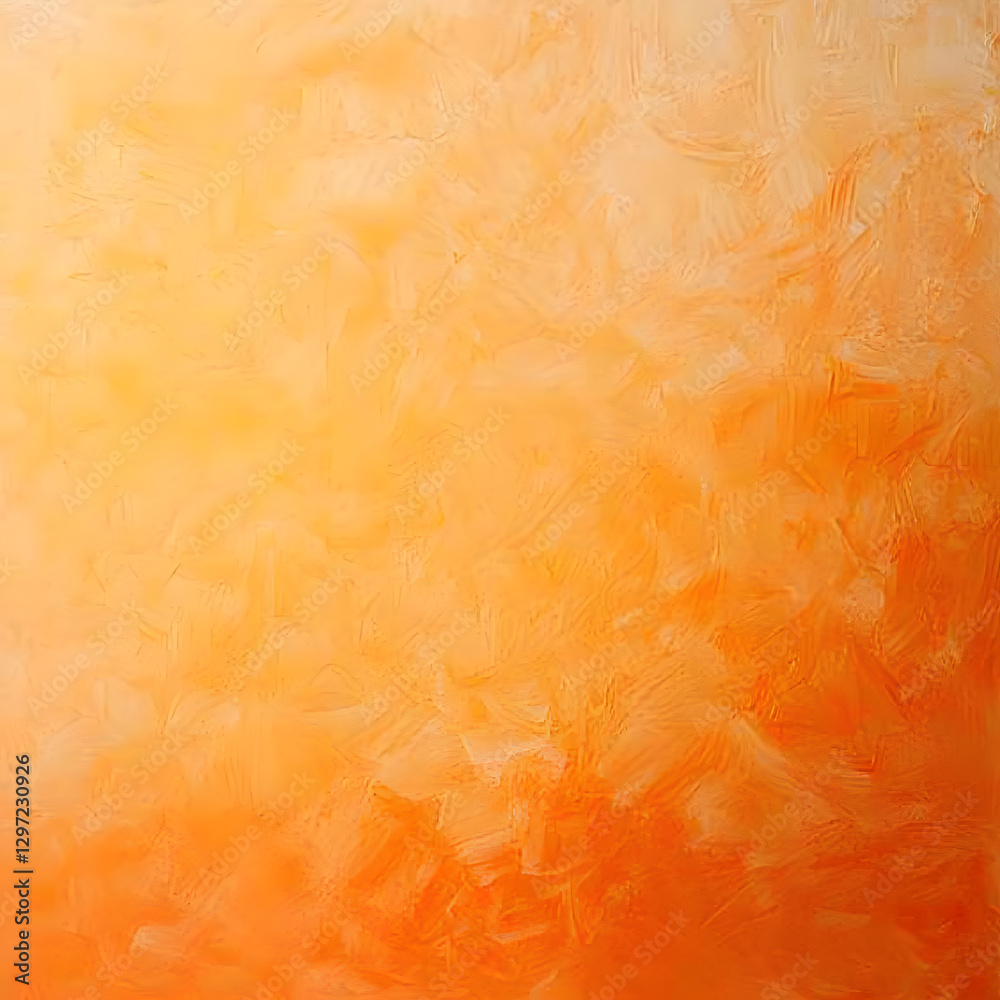 Obraz premium Textured background displaying an orange and light yellow color gradient. Visible brushstrokes create a dynamic, uneven surface. Lighting is soft, highlighting the textural details.