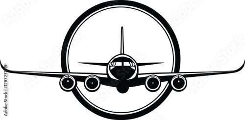 Flight Vector: A sleek, modern airplane design, perfect for travel, aviation, or transport concepts. Capturing a sense of flight and the freedom of the open sky.