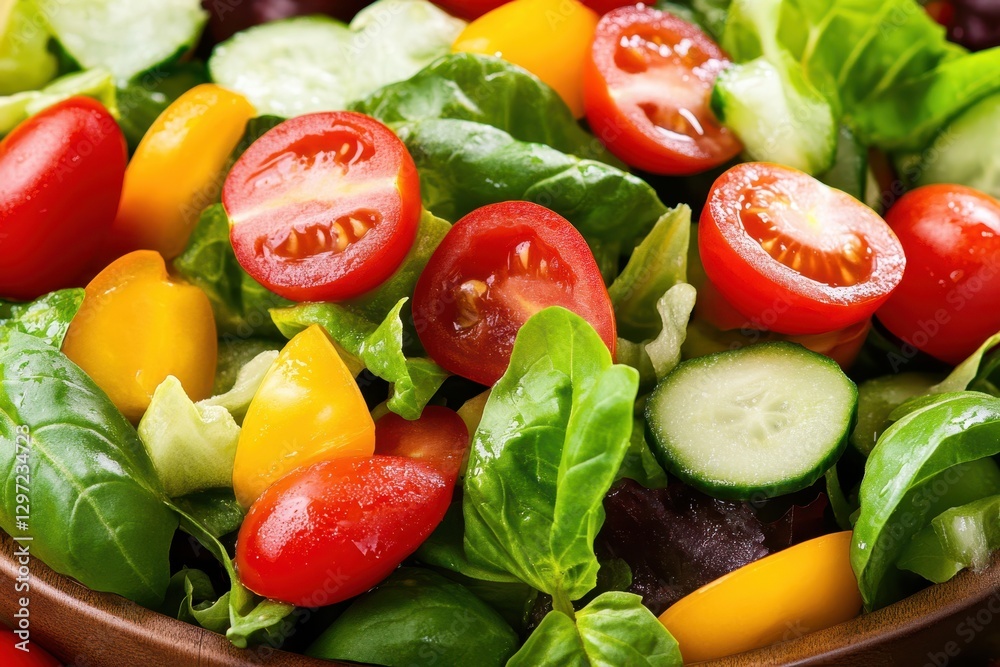 Fresh Green Salad with a Crisp Texture Fresh Green Salad with a Crisp Texture