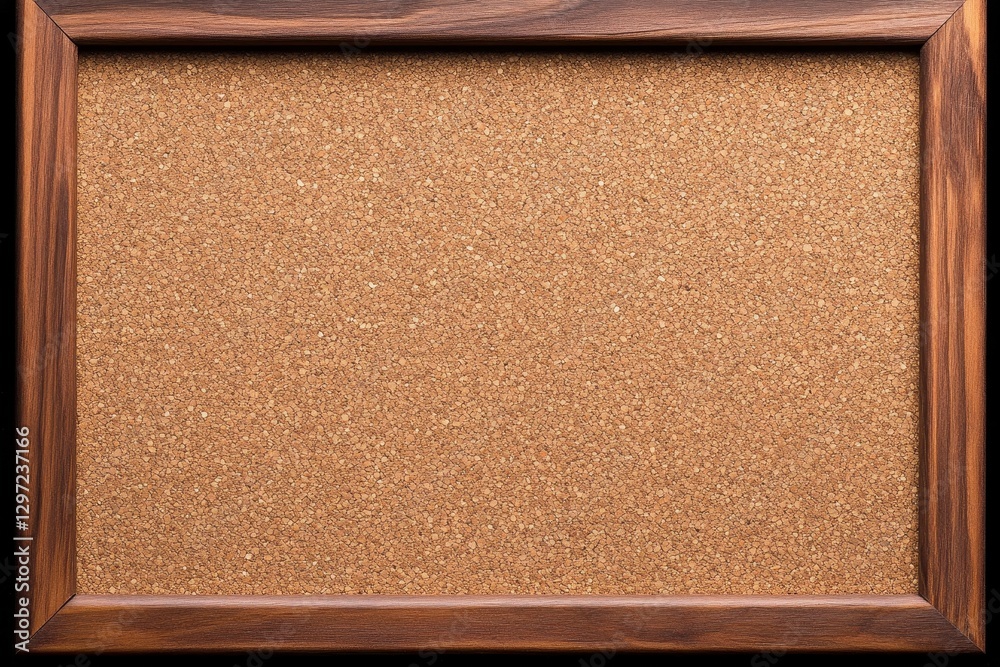 Fototapeta premium Plain Corkboard Canvas. Versatile Surface for Memos and Notes in a Clear Empty Design