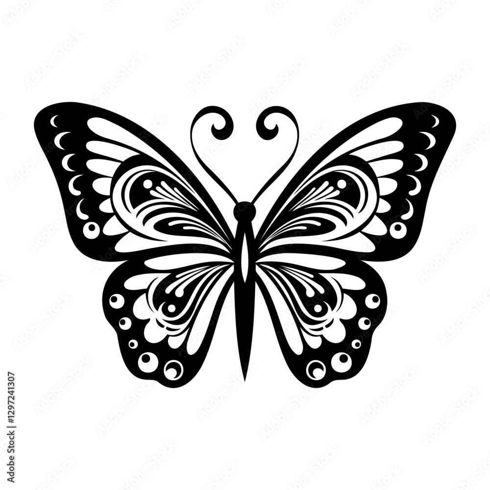 Fototapeta premium Vector butterflies. Monarch butterfly. Vector illustration