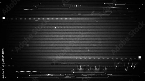 Abstract digital interface with glowing red and blue elements Circle hud gadgets. Animated gadgets with hud elements