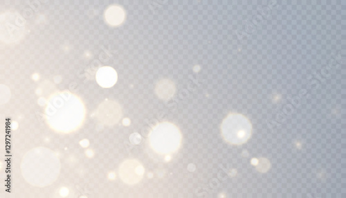 Light effect with many shimmering highlights on a transparent background. Shiny glare light effects with colorful shimmer. Beautiful glare effect. Shining abstract background. Vector illustration	