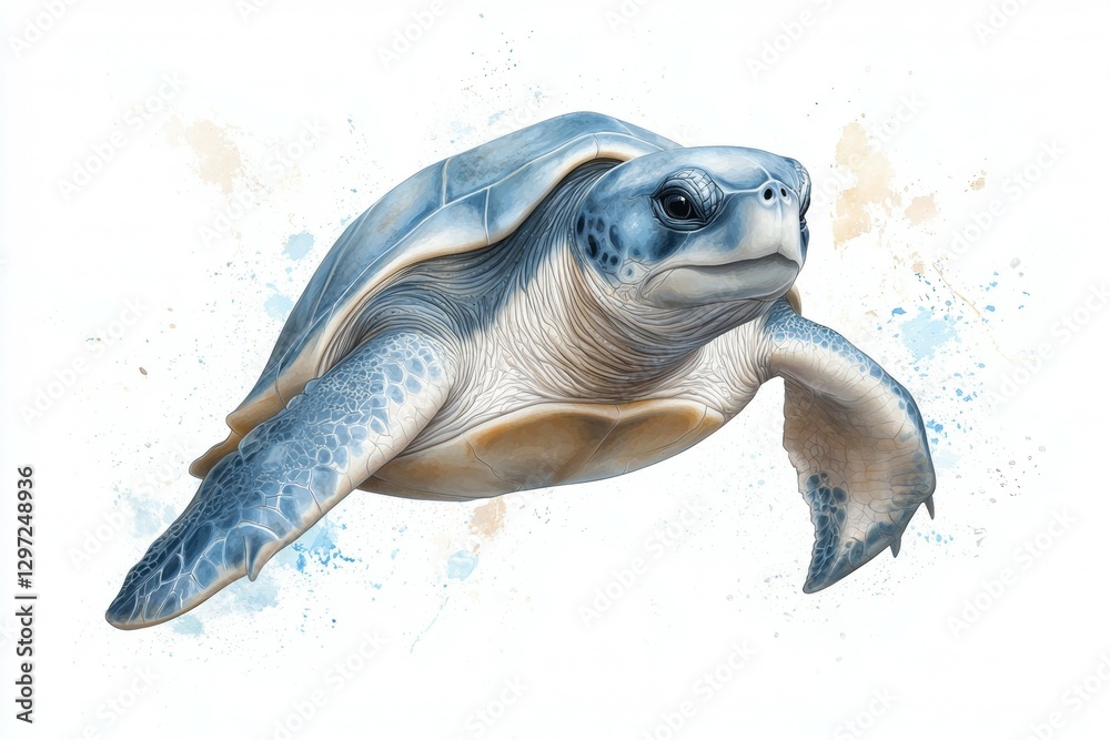 Obraz premium Turtle is swimming in the ocean