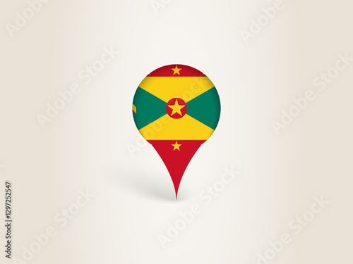 Pin Icon with Grenada National Flag. Free Download Pin Icon with Grenada National Flag. - GFXLoad