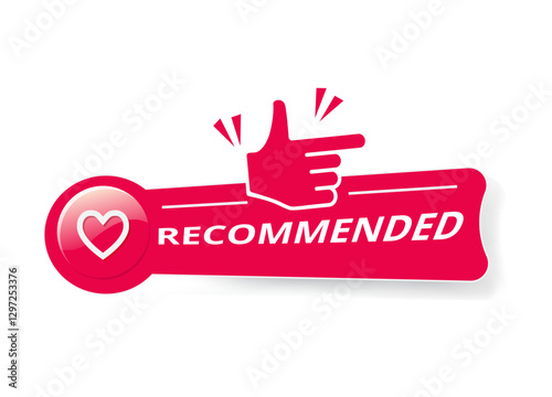 recommended sticker playful flat design