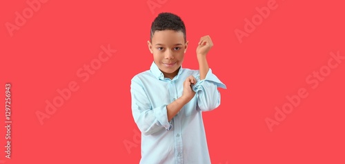Little African-American boy...