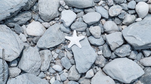 Wallpaper Mural Starfish on rocky beach; ocean background; nature texture Torontodigital.ca