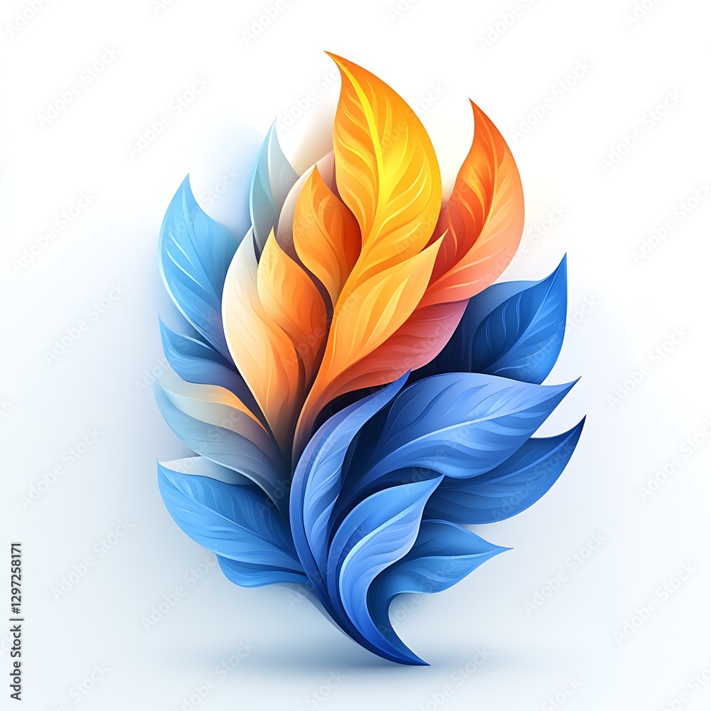 Modern abstract leaf golden logo high resolution hd picture Modern abstract leaf golden logo high resolution hd picture