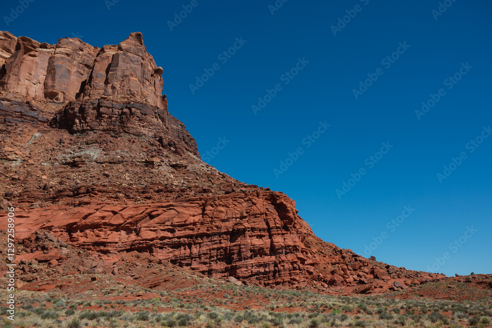 A peak in the red southwestern landscape of Utah. A peak in the red southwestern landscape of Utah.