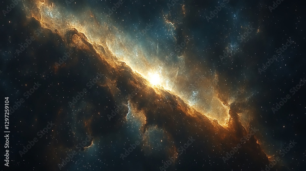 Fototapeta premium Nebula in cosmic galaxy deep space high resolution hd picture