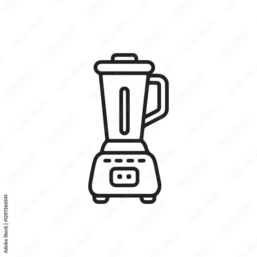 A minimalistic, linear blender icon on a white background A minimalistic, linear blender icon on a white background