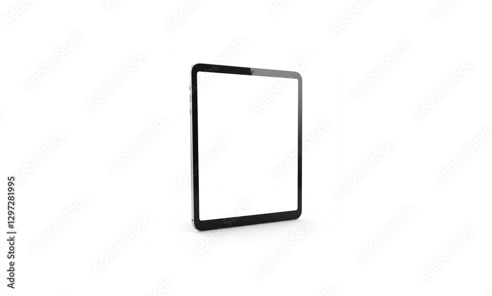 Ultra-Realistic 3D Render of a Tablet Computer with a Blank White Screen, Isolated on Pure White Background Ultra-Realistic 3D Render of a Tablet Computer with a Blank White Screen, Isolated on Pure White Background