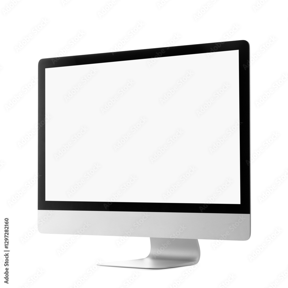 Computer monitor isolated on white. Modern technology Computer monitor isolated on white. Modern technology