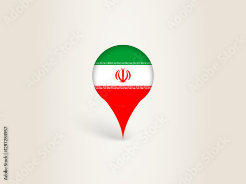 Pin Icon with Iran National Flag. Free Download Pin Icon with Iran National Flag. - GFXLoad