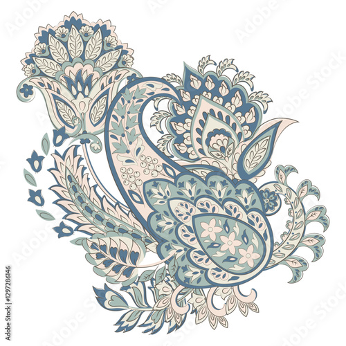 paisley floral ornament
