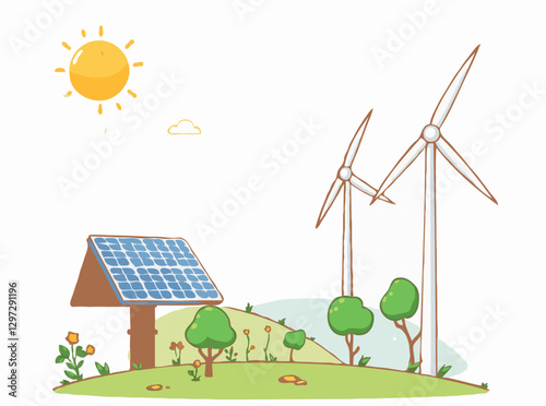 Eco-friendly Energy Production with Solar and Wind Power