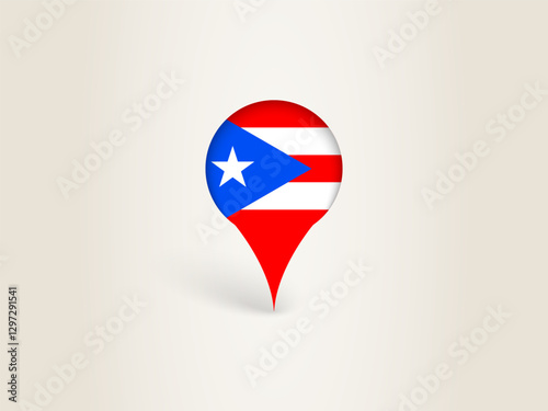 Pin Icon with Puerto Rico National Flag. Free Download Pin Icon with Puerto Rico National Flag. - GFXLoad