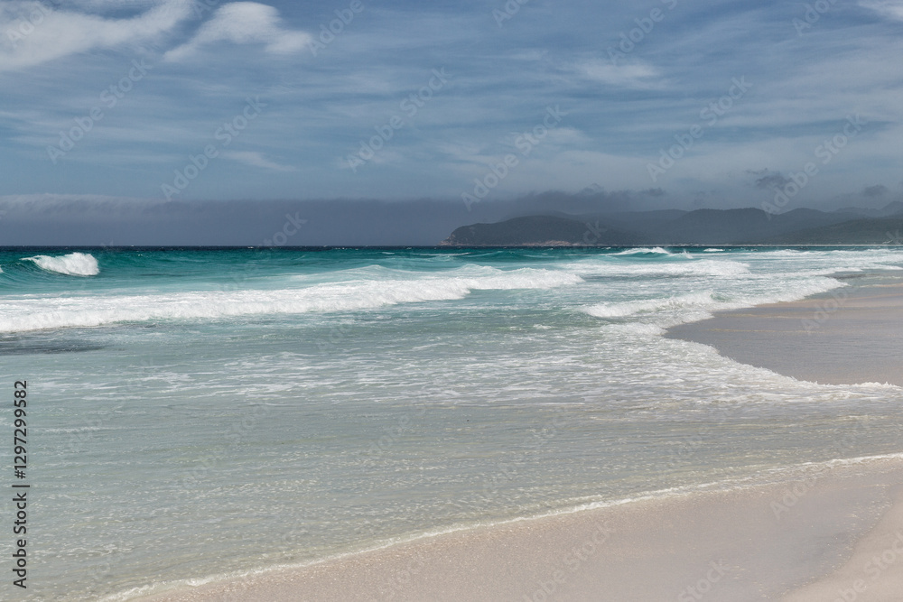Outdoor view of Friendly Beaches on the east coast of Tasmania