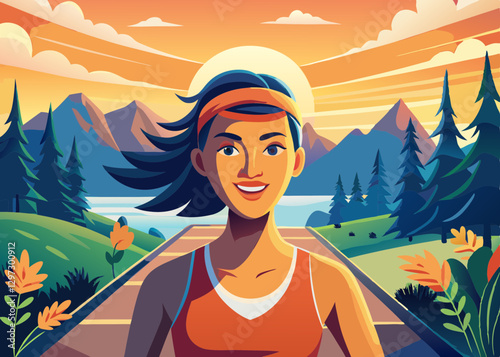girl jogging