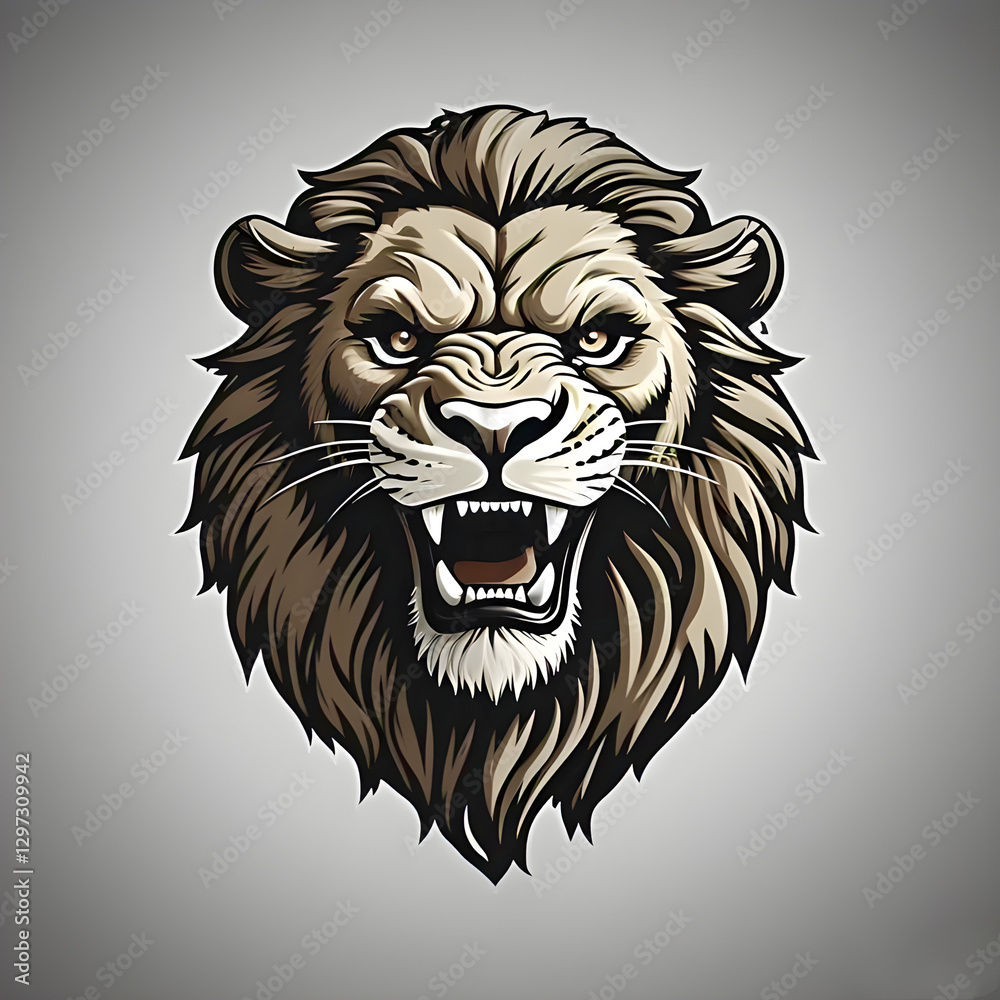 Obraz premium mascot image lion head vector