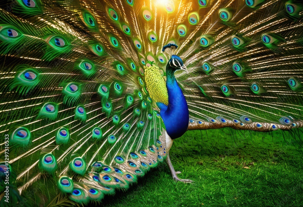 Obraz premium detailed close magnificent wildlife its natural habitat showcasing vibrant colors unique patterns, animal, nature, ecosystem, fauna, flora, portrait