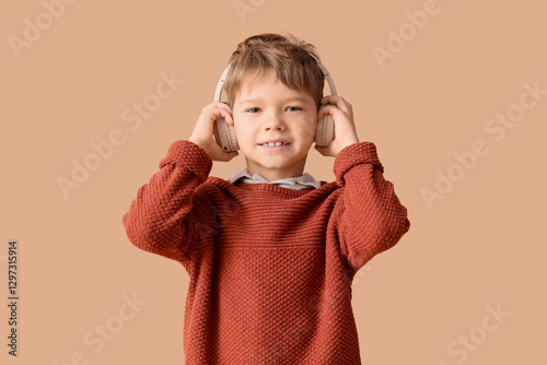 Cute little boy in warm swe...