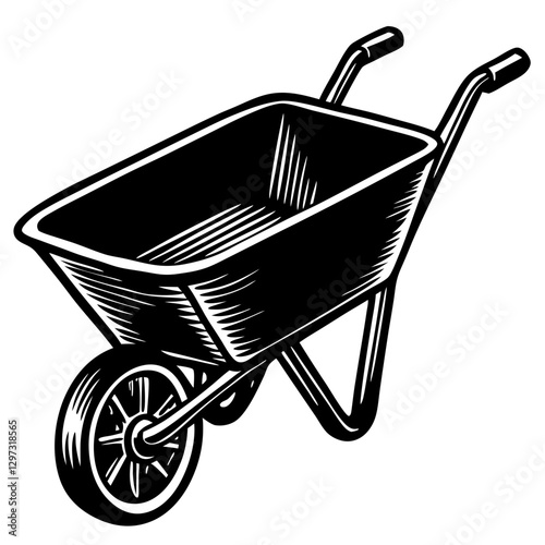  Wheelbarrow Garden Tool Icon 