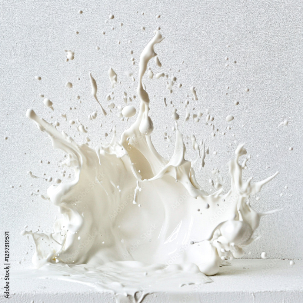 White Liquid Splashing Dynamic Motion White Liquid Splashing Dynamic Motion