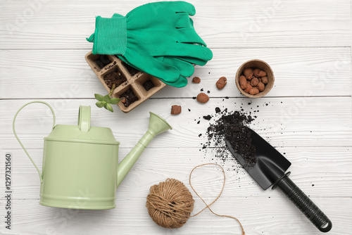 Gardening supplies with see...