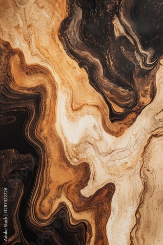 Abstract Brown and White Art